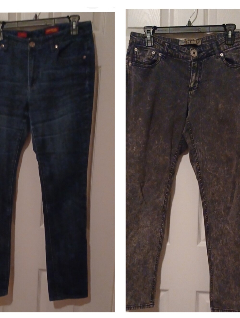 Tyte Skinny Black High-Rise Acid-Wash And Express Ultra Skinny Blue Jeans